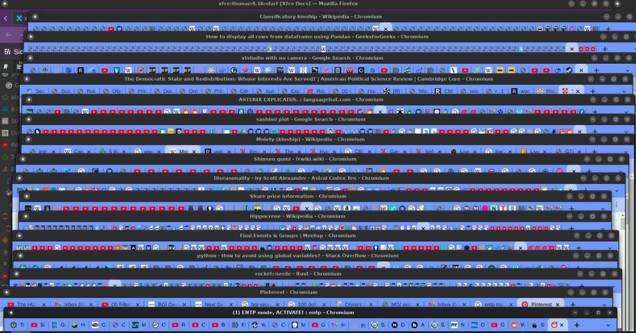 Second screenshot of the xNxP tab organizer interface